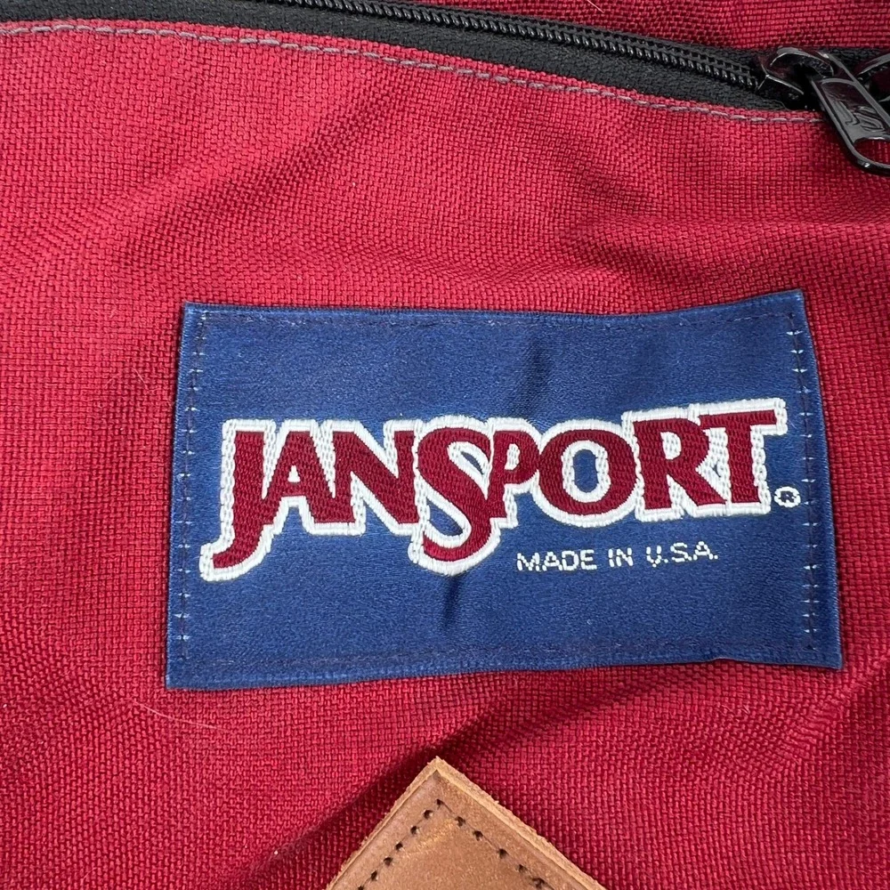 Vintage JanSport USA Leather Bottom Backpack‎ Rucksack Day Pack 80s 90s